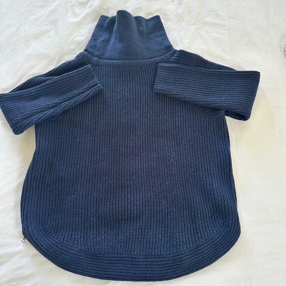 Kookai Navy Wool Chunky Knit Cowl Neck Sweater Size M - Picture 15 of 15